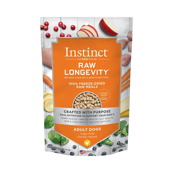 Instinct Raw Longevity 100% Freeze-Dried Raw Meals For Dogs - Cage-Free Chicken Recipe