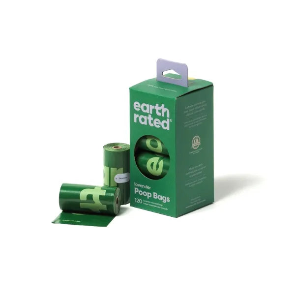 Earth rated lavender top scented poop bags