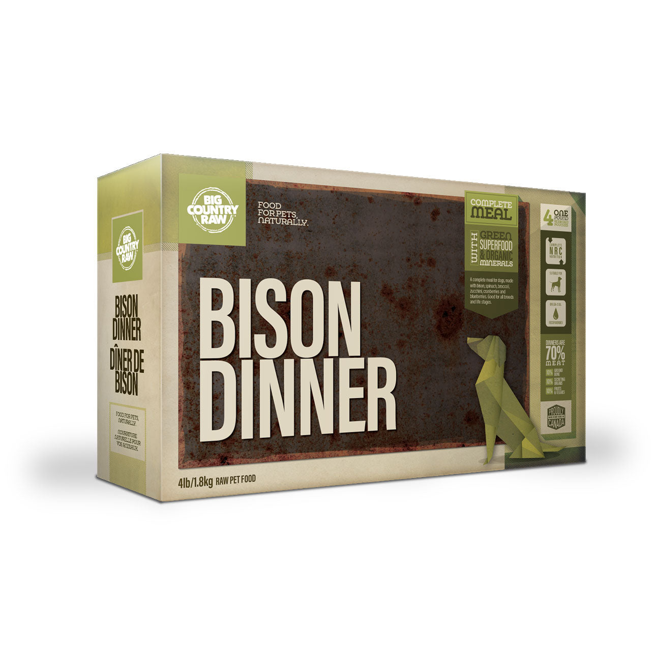 Big Country Raw Bison Dinner Carton