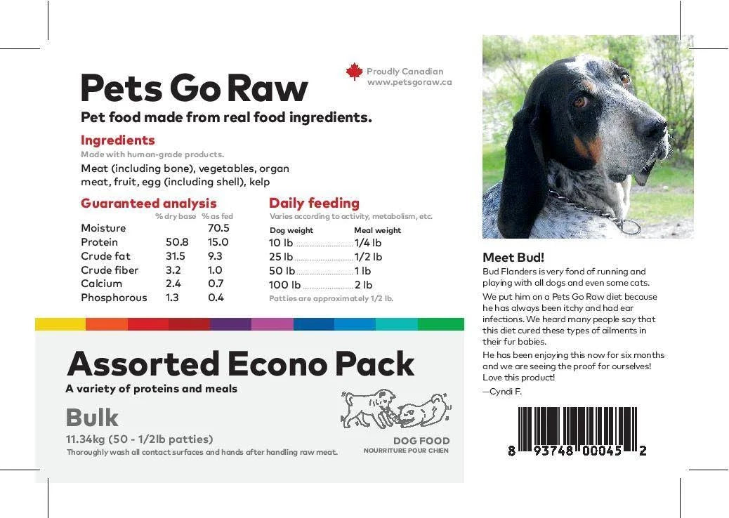 Pets go raw econo box