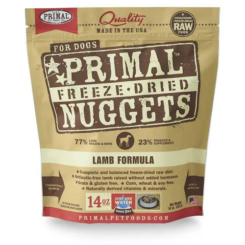 Primal Canine Freeze-Dried Nuggets - Lamb Formula