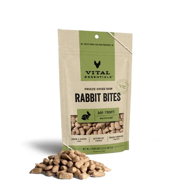 Vital Essentials Freeze-Dried Raw Dog Treats - Rabbit Bites
