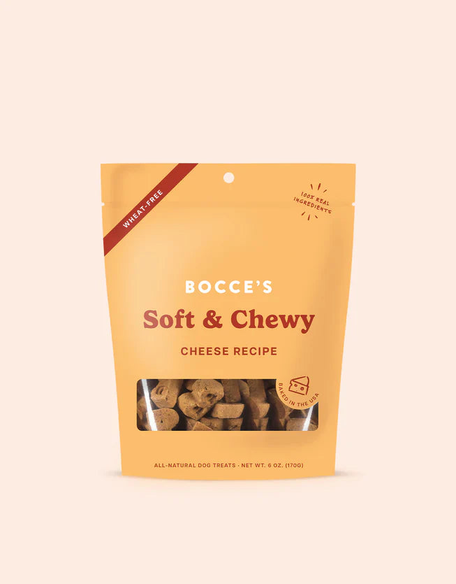 Bocce's Bakery Cheese Recipe Soft & Chewy Dog Treats Bocce