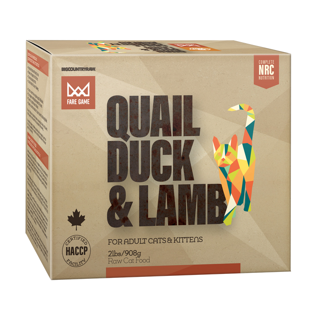 Big Country Raw Fare Game Quail, Duck, and Lamb Cat Recipe