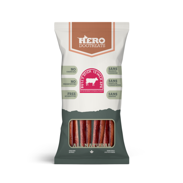 Hero Bully Sticks 12″ – 6 Pack Hero