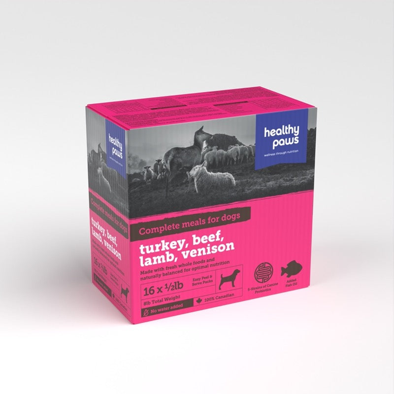 Healthy Paws Turkey, Beef, Lamb, Venison – Canine Complete