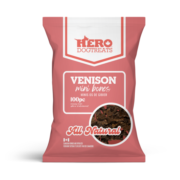 Hero Mini Bones Venison- 100 pc Hero