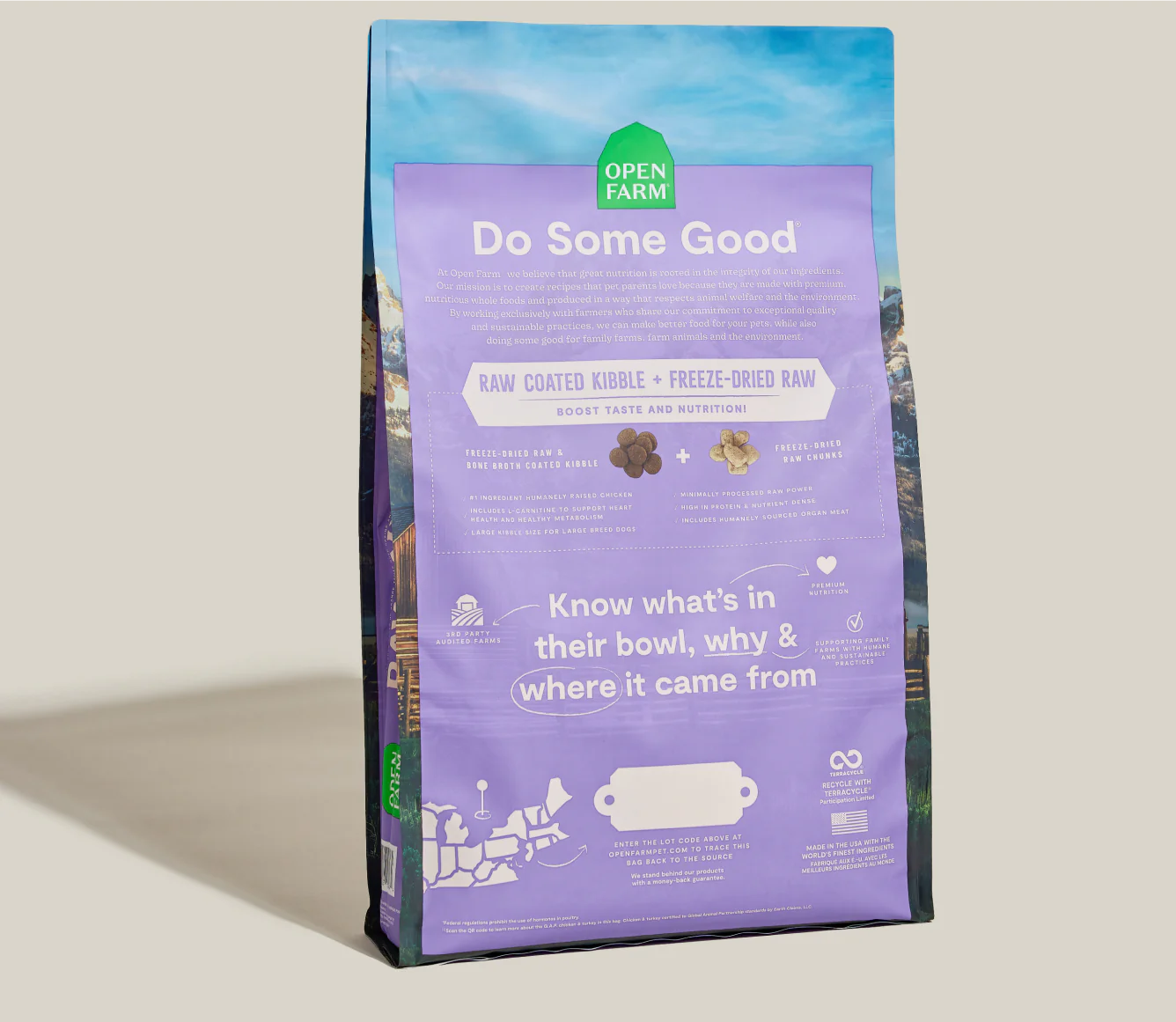 Open Farm RawMix Large Breed Ancient Grains Dog Kibble Open Farm