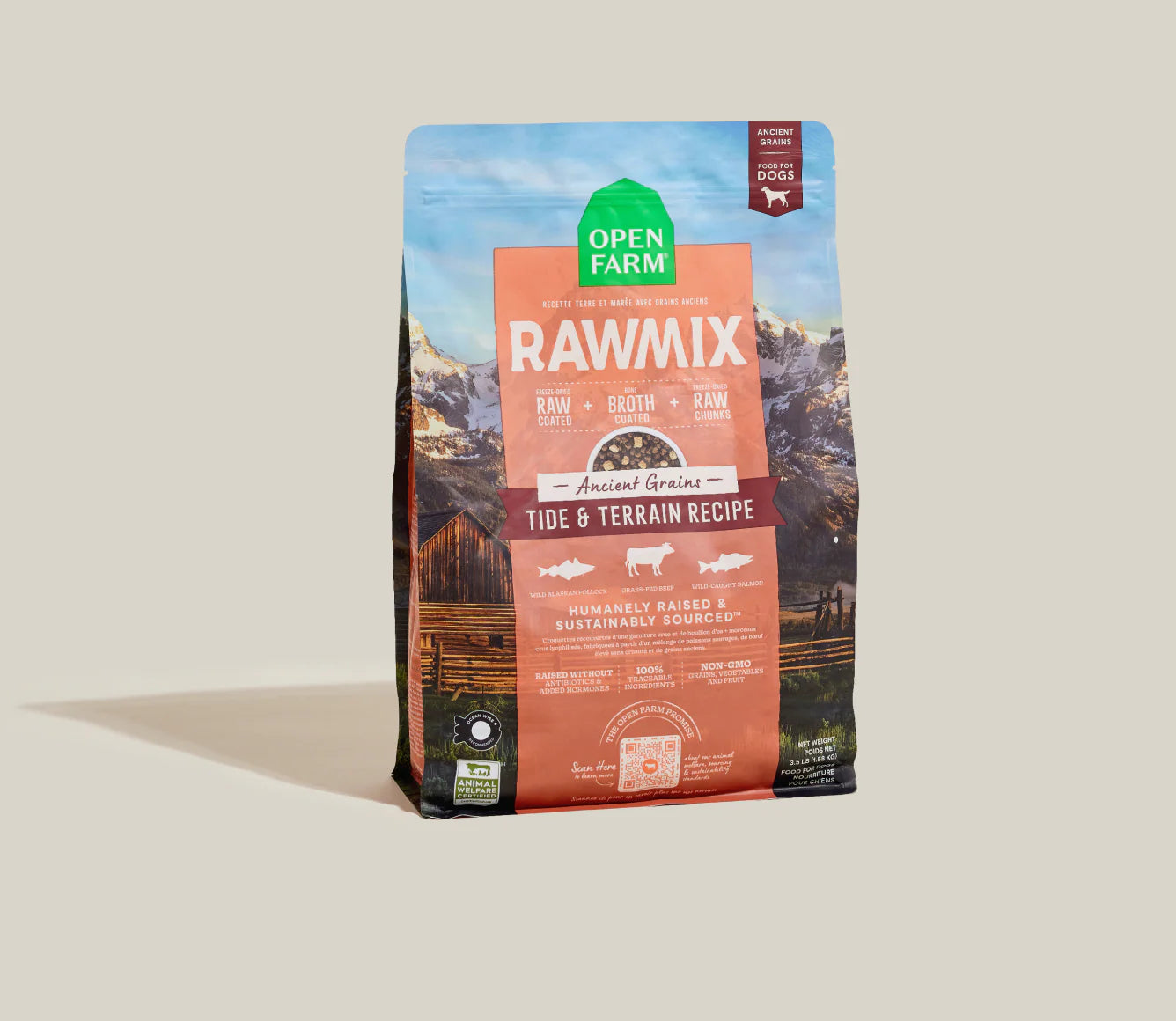 Open Farm RawMix Tide & Terrain Ancient Grains Dog Kibble Open Farm