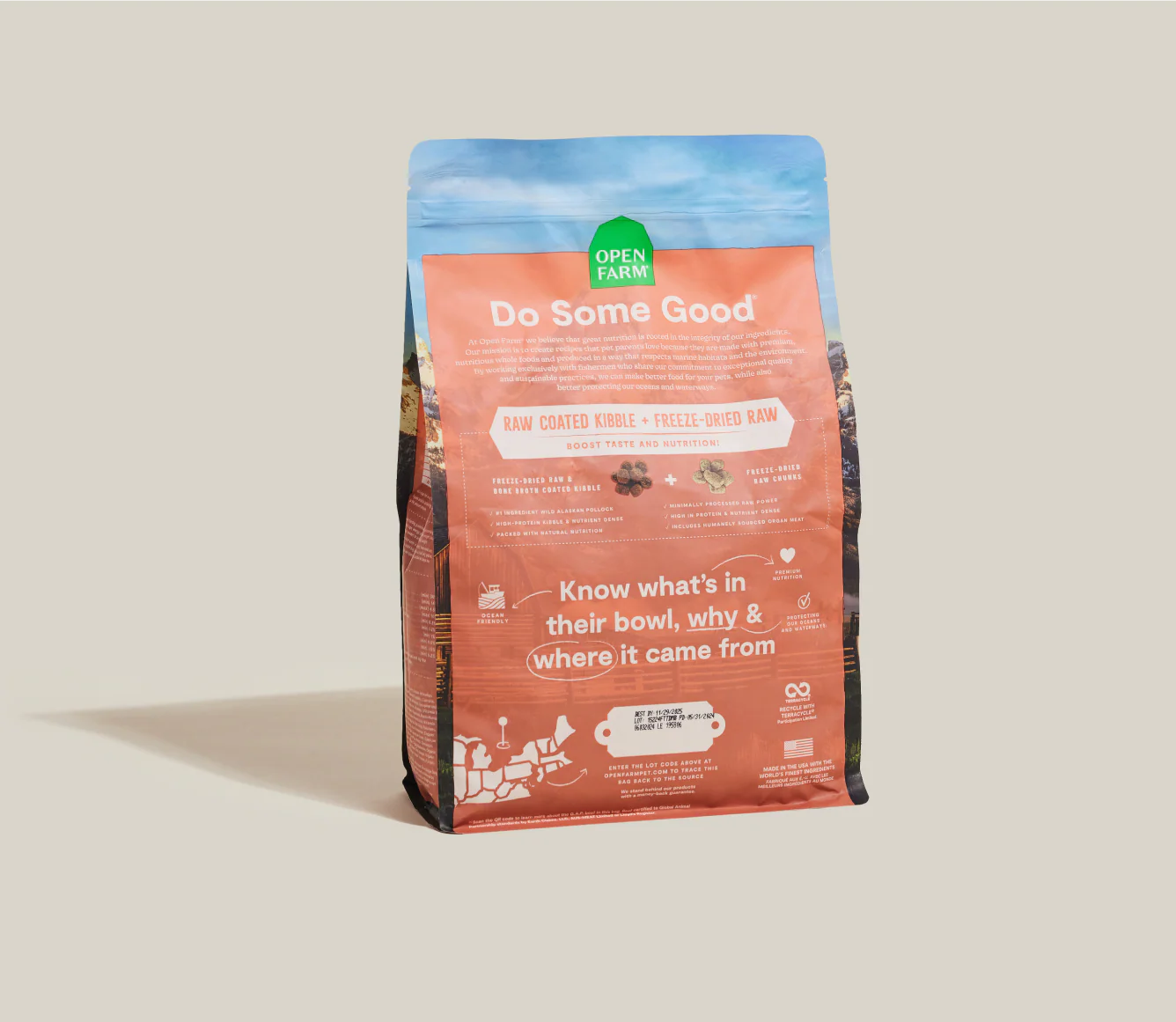Open Farm RawMix Tide & Terrain Ancient Grains Dog Kibble Open Farm
