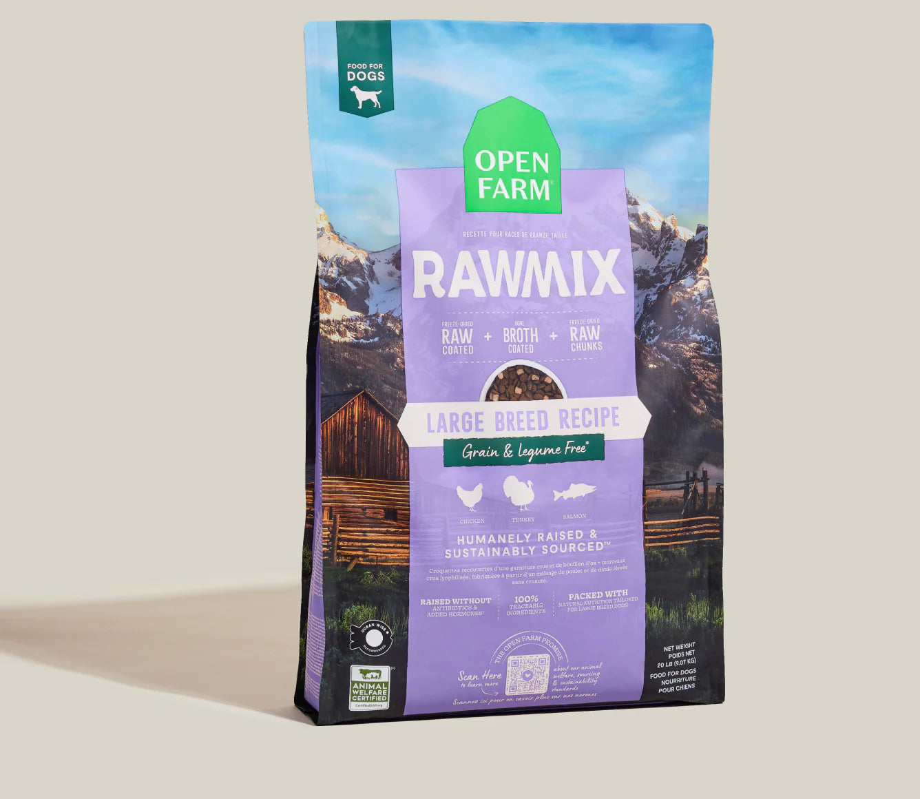 Open Farm RawMix Large Breed Grain-Free Dog Kibble Open Farm