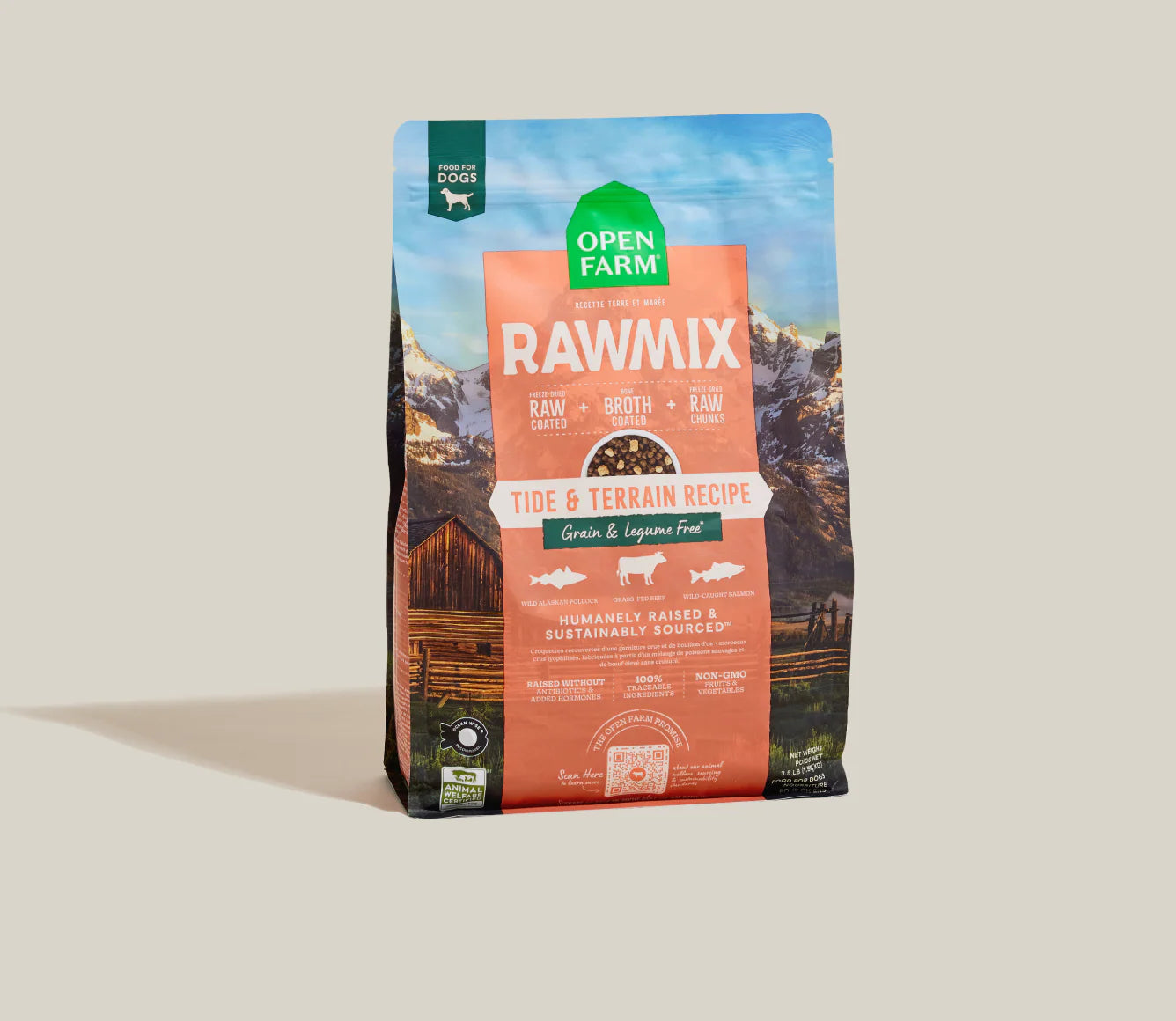 Open Farm RawMix Tide & Terrain Grain-Free Dog Kibble Open Farm