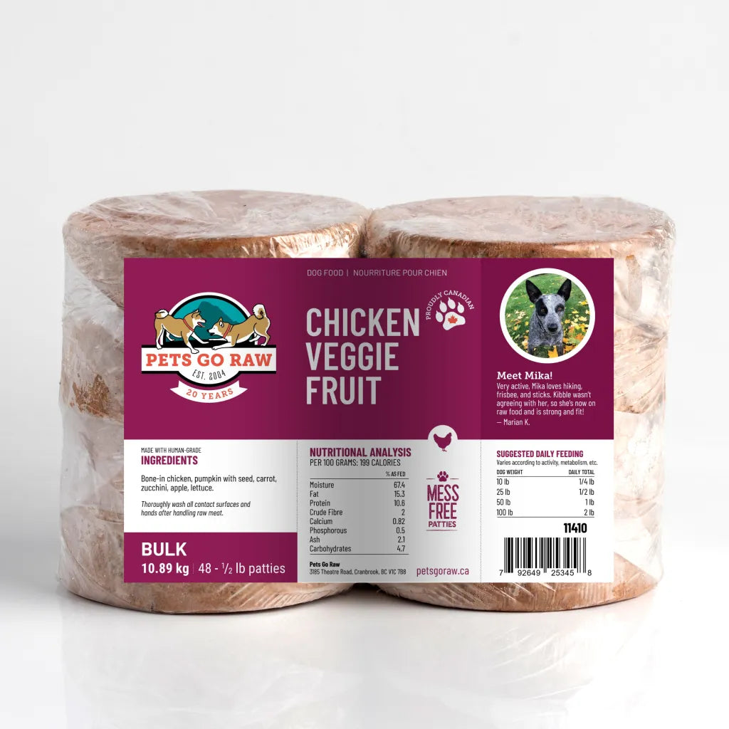 Pets Go Raw Chicken Veggie & Fruit