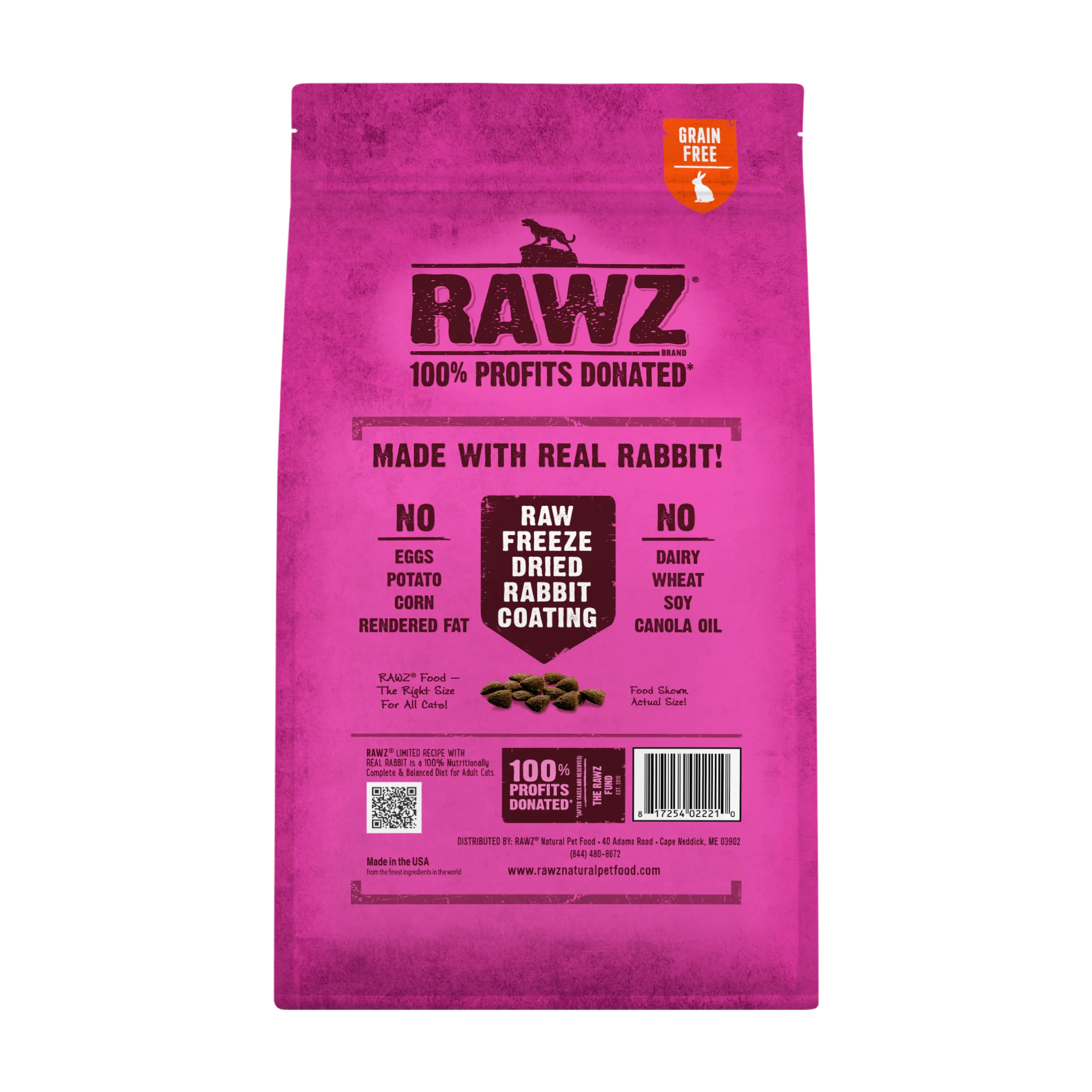Rawz Limited Ingredient Rabbit Cat Food Rawz