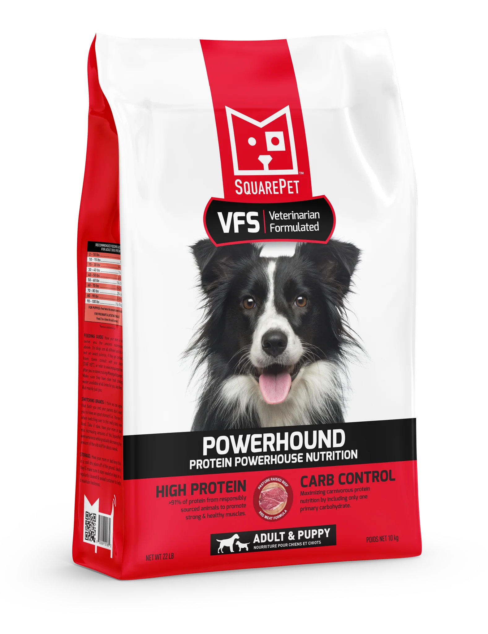 Square Pet VFS POWERHOUND Red Meat for Dogs