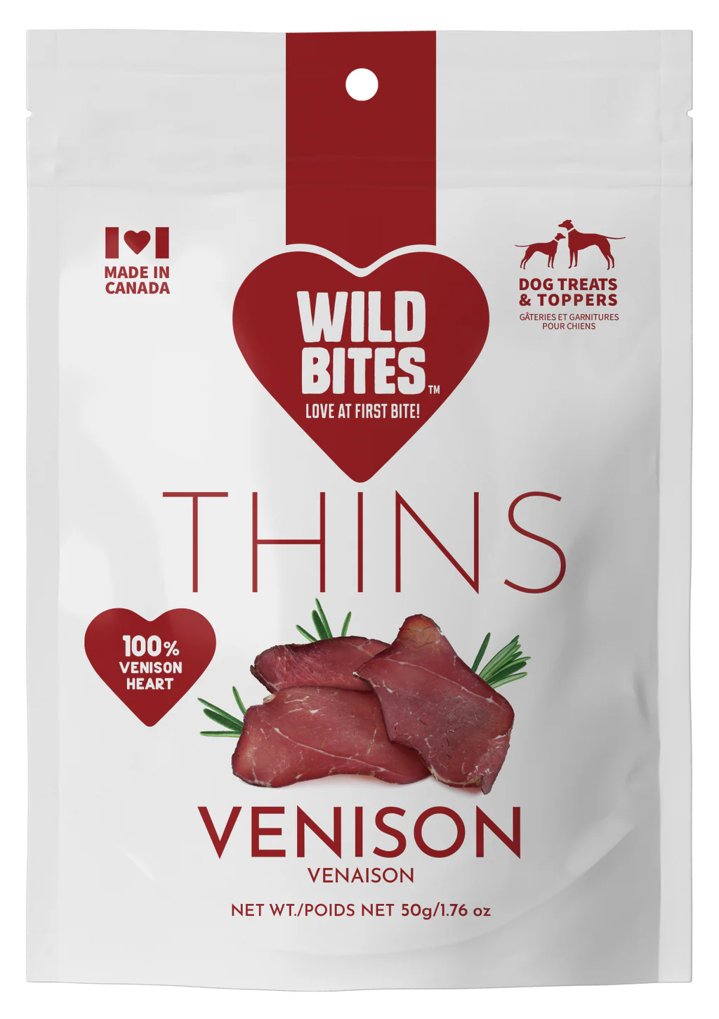 WILD BITES VENISON THINS