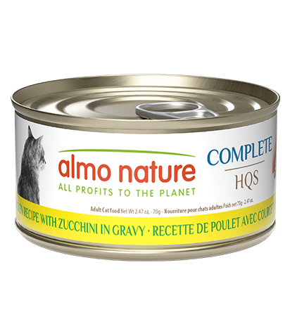 Almo Nature HQS Complete - Chicken Recipe with Zucchini in Gravy Canned Cat Food Almo