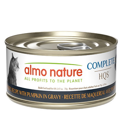 Almo Nature HQS Complete - Mackerel Recipe with Pumpkin in Gravy Canned Cat Food Almo
