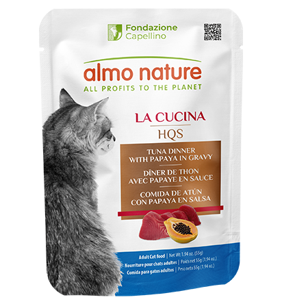 Almo Nature HQS La Cucina Tuna Dinner with Papaya in Gravy Cat Food Almo