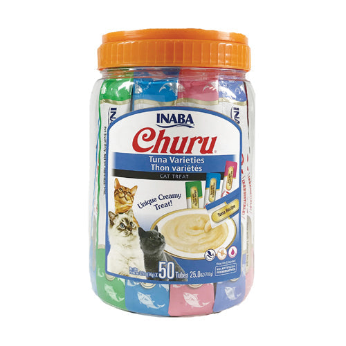 Inaba CIAO Churu Purées - Tuna Variety Pack 50 Tubes Inaba