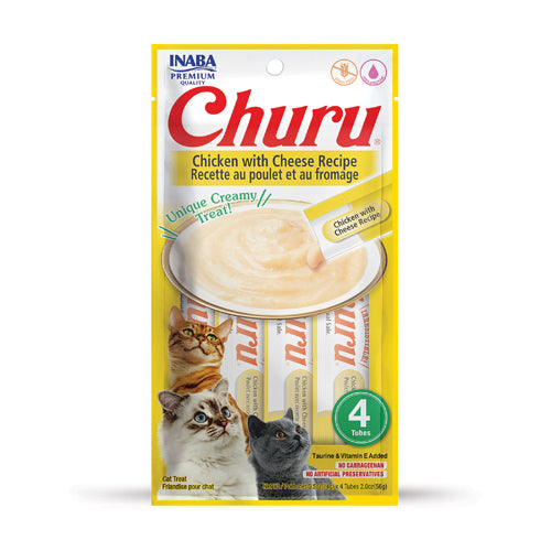 Inaba CIAO Churu Purées - Chicken & Cheese 4 Pack