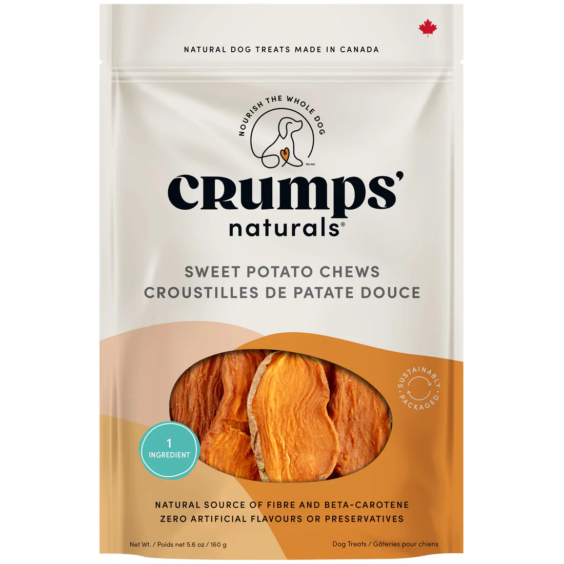 Crumps' Natural Sweet Potato Chew Dog Treats Crumps