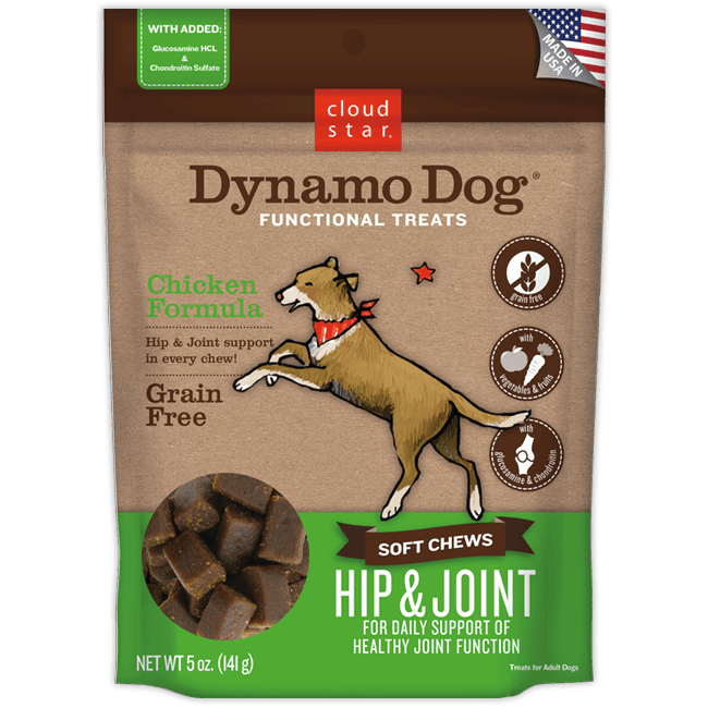 Cloud Star DYNAMO DOG FUNCTIONAL SOFT CHEWS HIP & JOINT: CHICKEN