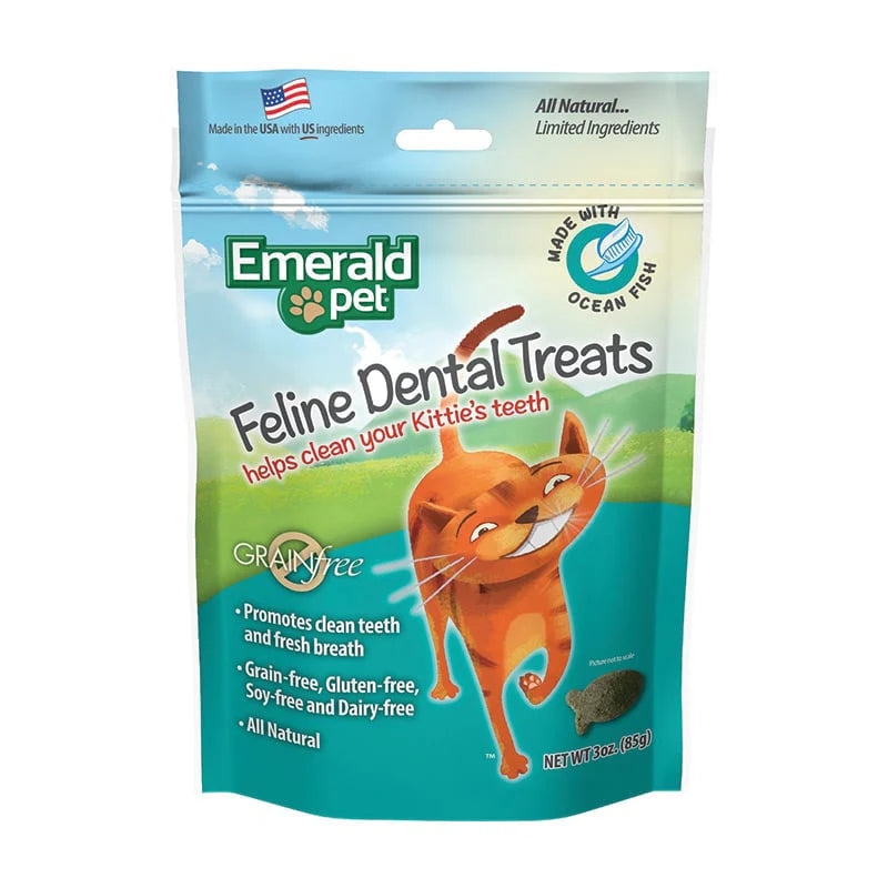 Emerald Pet Feline Dental Treats Ocean Fish Formula