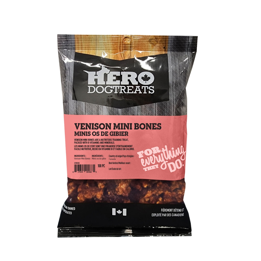Hero Mini Bones Venison- 100 pc