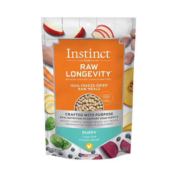 Instinct Raw Longevity 100% Freeze-Dried Raw Meals - Cage-Free Chicken Recipe For Puppies