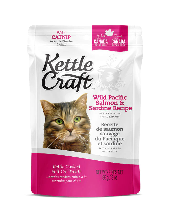 Kettle Craft Cat Treats Wild Pacific Salmon & Sardine Recipe with Catnip Kettle Craft