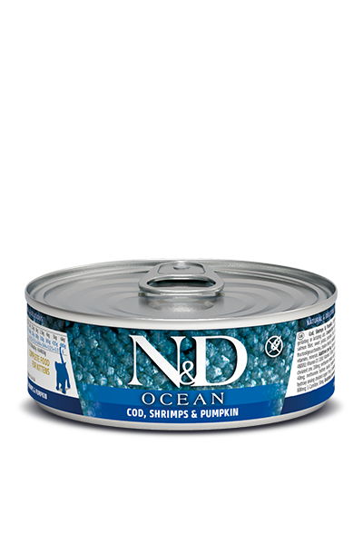 Farmina Natural & Delicious Cod, Shrimp, and Pumpkin Kitten Food