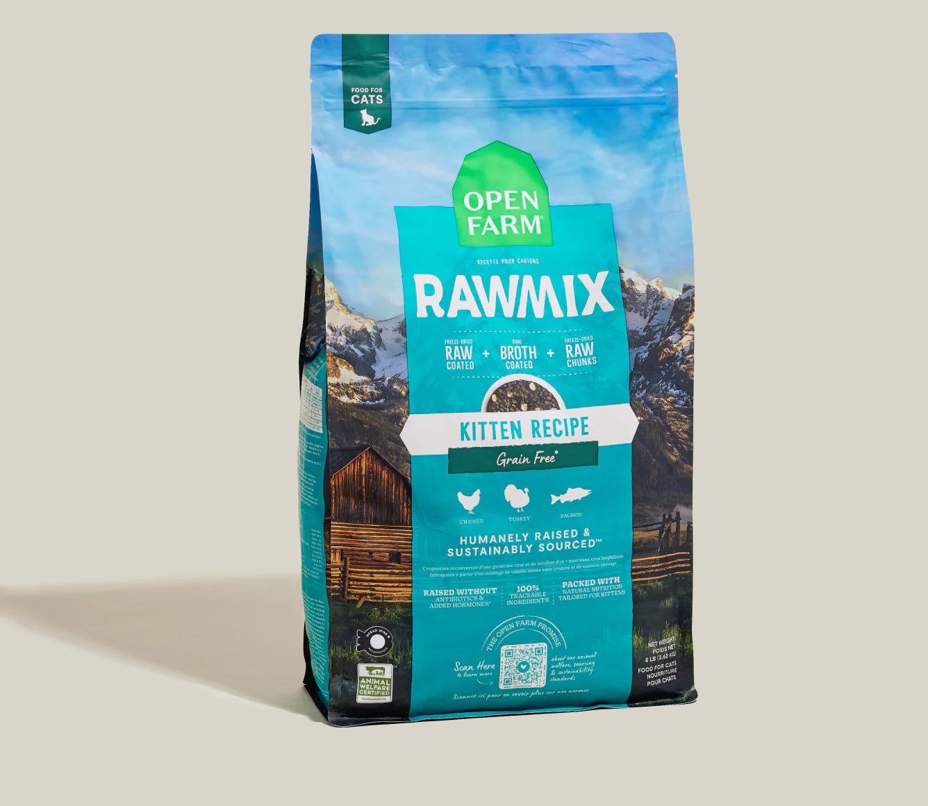 Open Farm RawMix Grain-Free Kitten Kibble Open Farm