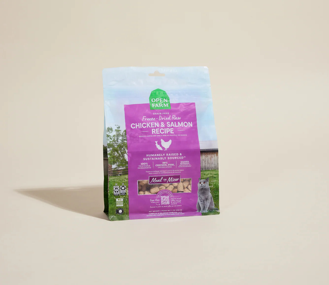 Open Farm Wild-Caught Chicken & Salmon Freeze Dried Raw Morsels for Cats Open Farm