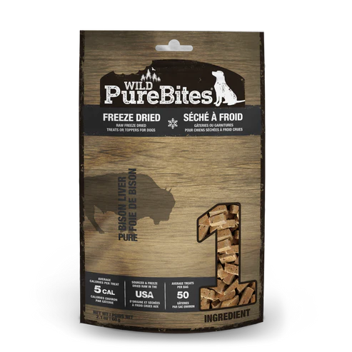 PureBites Freeze-Dried Dog Treats - Bison PureBites