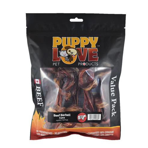 Puppy Love Canadian Beef Barbell 5 Pack Puppy Love