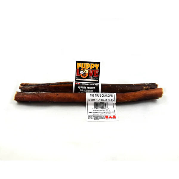 Puppy Love Beef Mega Bully Stick 10" Puppy Love
