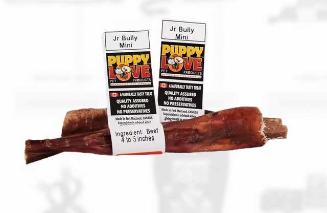 Puppy Love Beef Bully Stick Mini 4-5" Puppy Love