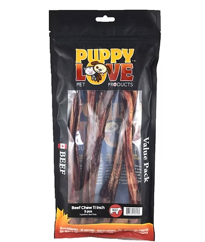 Puppy Love Canadian Beef Chew 11" 5 Pack
