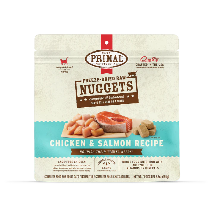 Primal Freeze Dried Chicken & Salmon Cat Formula Primal
