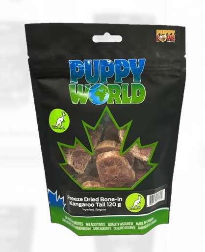 Puppy World Freeze-Dried Kangaroo Tail Discs