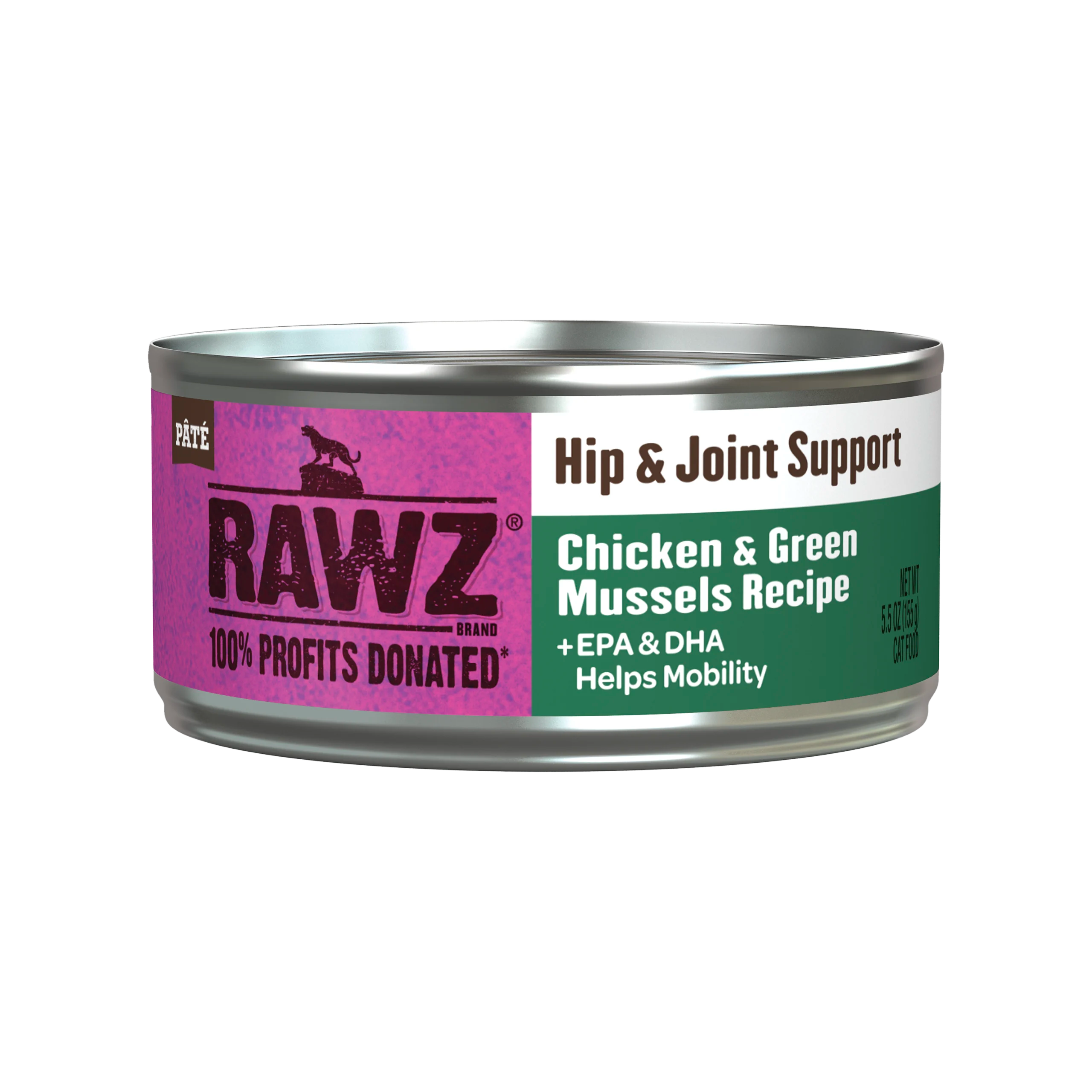 Rawz Hip & Joint Support Salmon, Tuna & Green Mussels Cat Food Rawz