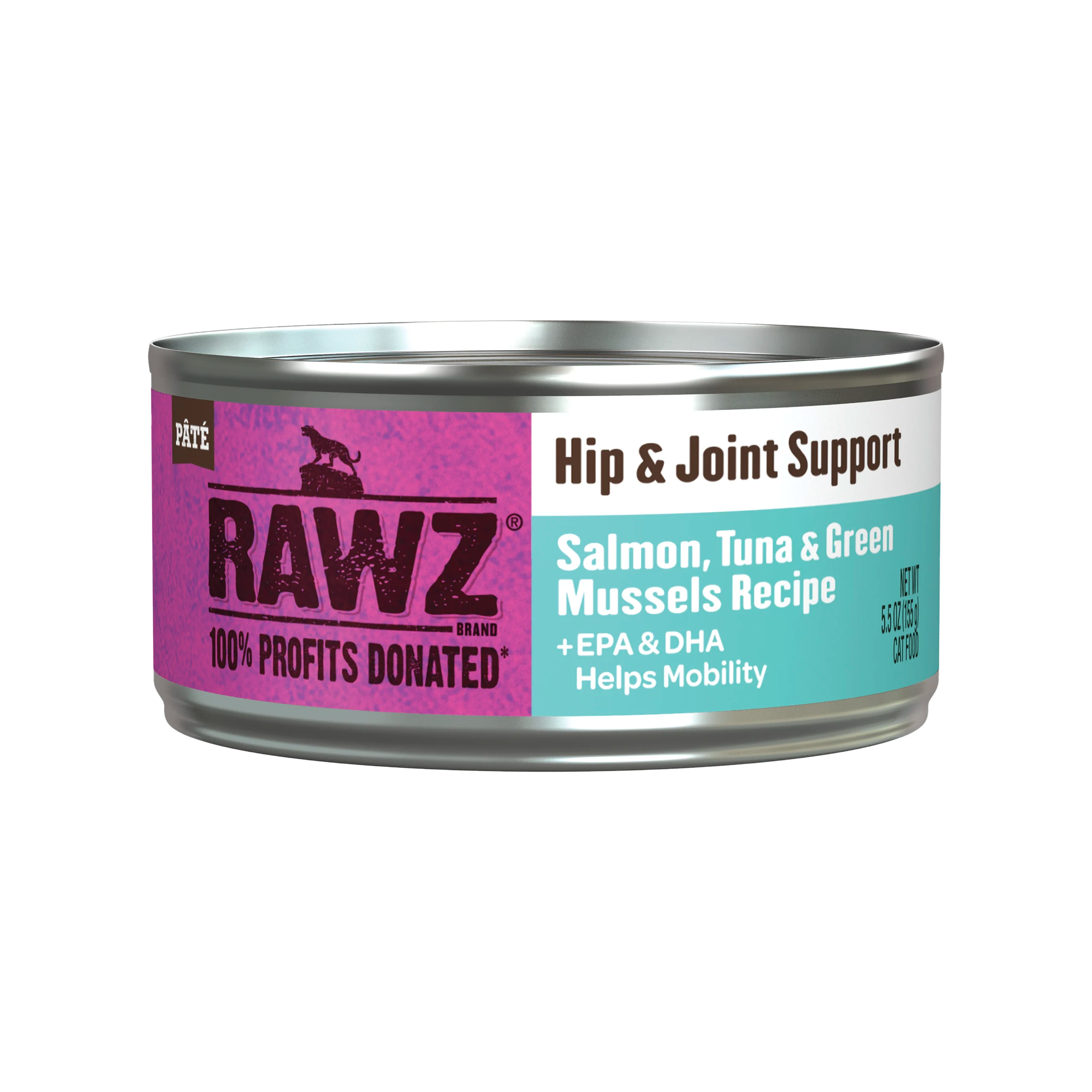 Rawz Hip & Joint Support Salmon, Tuna & Green Mussels Cat Food Rawz
