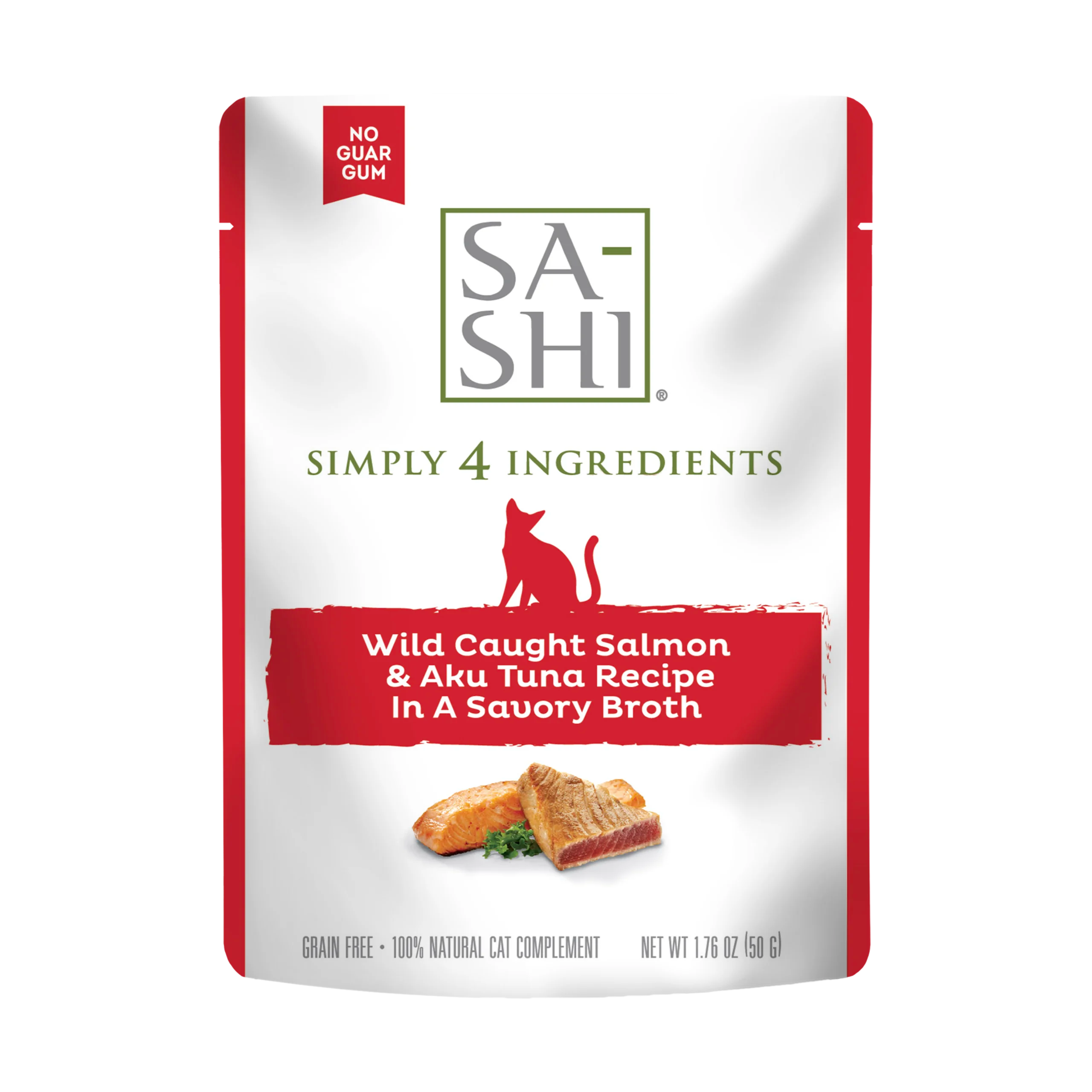 Rawz Sa-Shi Wild Caught Salmon & Aku Tuna Cat Food Recipe in Savory Broth Rawz