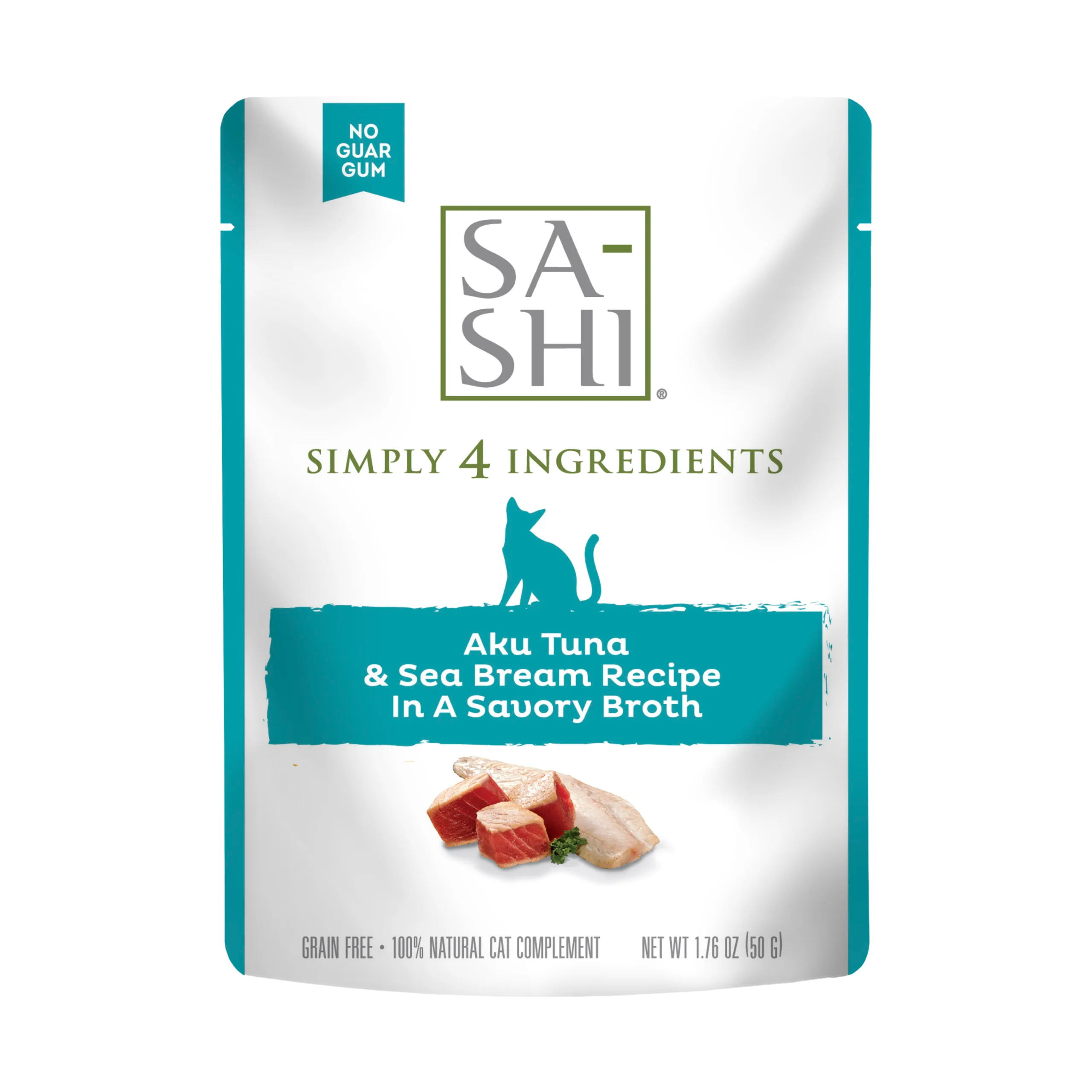 Rawz Sa-Shi Aku Tuna & Sea Bream Cat Food Recipe in Savory Broth