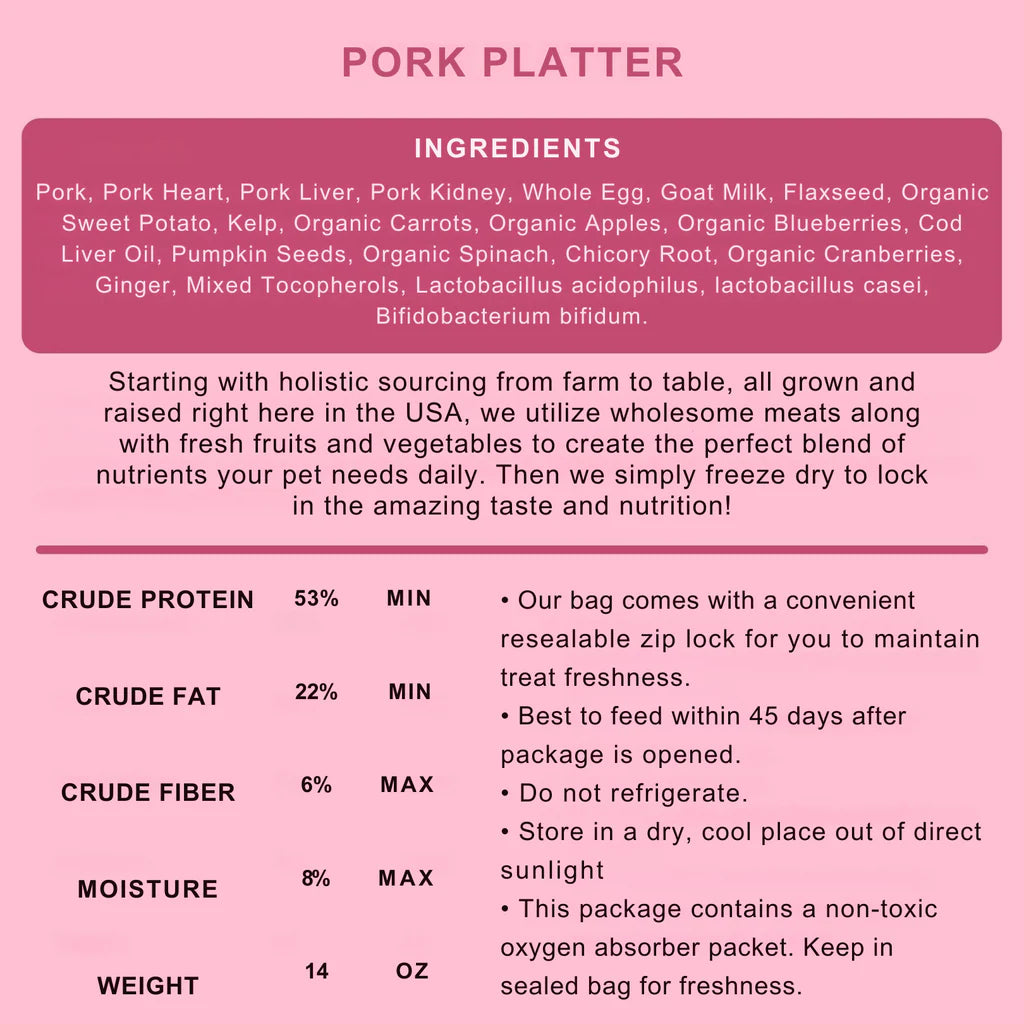 Shepherd Boy Farms' Freeze Dried Pork - Dog Formula Shepherd Boy