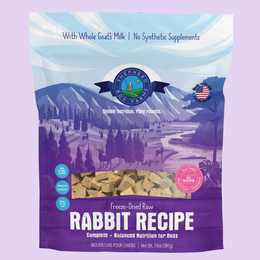 Shepherd Boy Farms' Freeze Dried Rabbit - Dog Formula Shepherd Boy