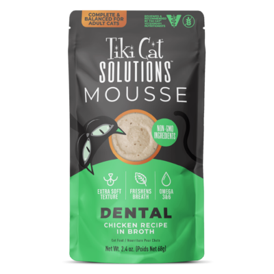 Tiki Cat Solutions Mousse Dental Chicken Recipe in Broth Tiki Cat
