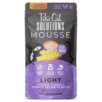 Tiki Cat Solutions Mousse Light Chicken, Turkey & Pumpkin Recipe in Broth Tiki Cat