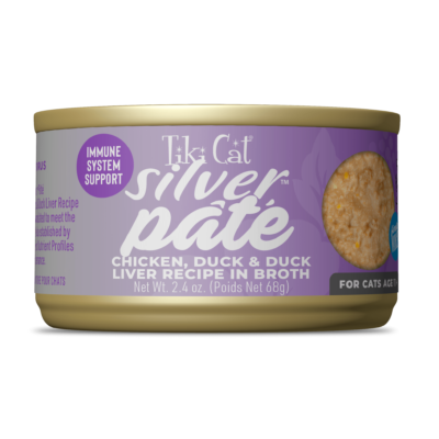 Tiki Cat Silver Pate Chicken, Duck & Duck Liver Recipe in Broth Tiki Cat